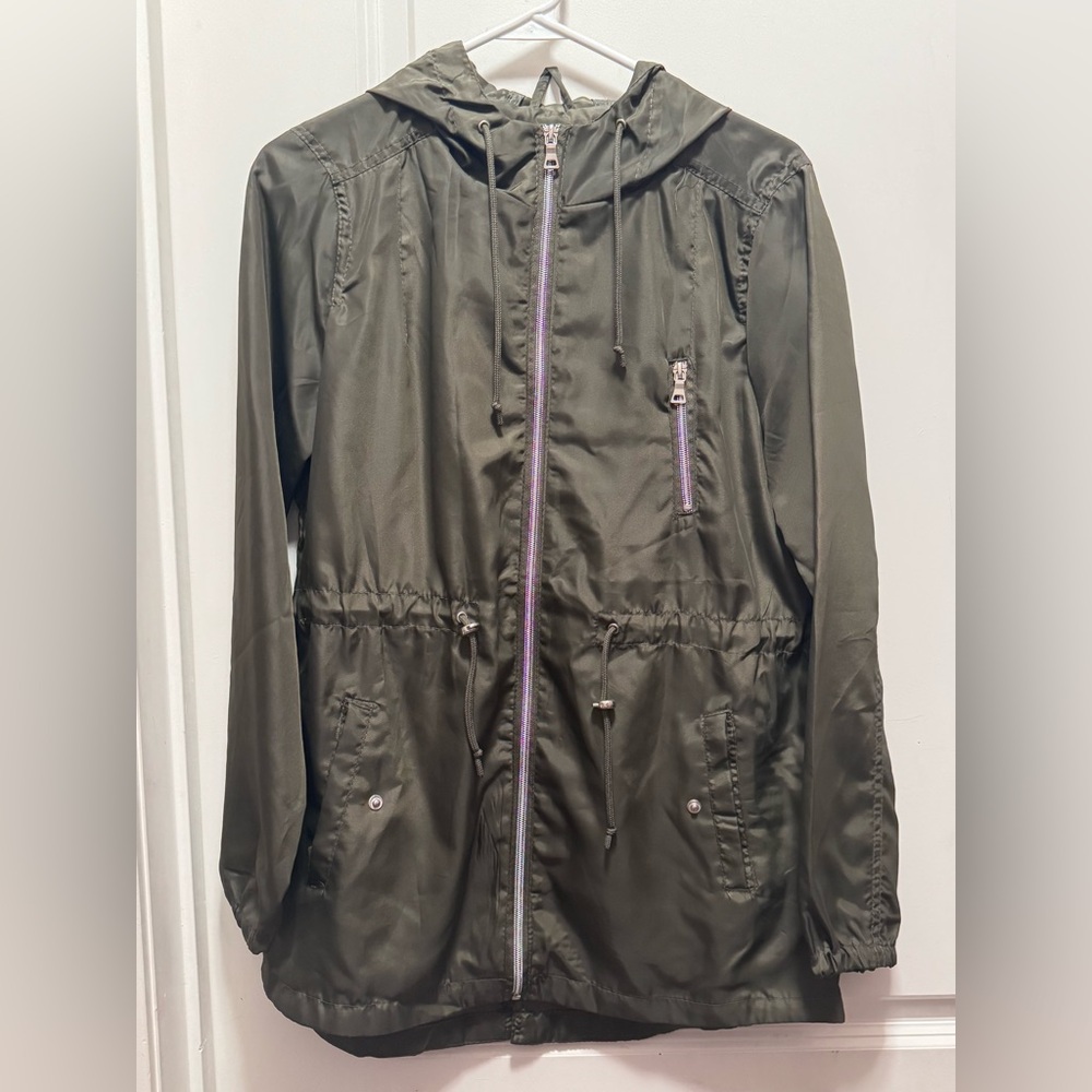 Olive Green Hooded Jacket